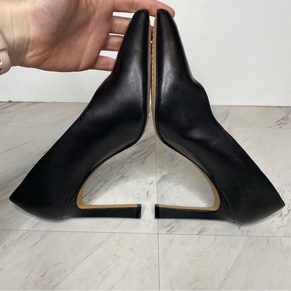Vince Camuto Setenda Black Leather Pointed Toe Pump 9 1/2 - Picture 5 of 16